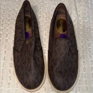 Michael Kors Dark Brown Patterned Women’s Loafers
